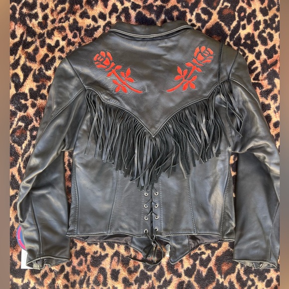 Leather Biker Jacket - Picture 3 of 4